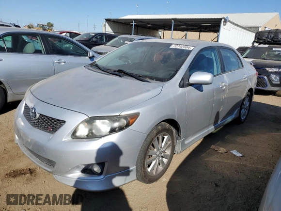 2009 Toyota Corolla with VIN 1NXBU40E39Z139959, listed as a Copart auction lot 72742564 with 121,039 mi miles and Salvage Title. Bid and sale history available at carsss.com. Image 1.