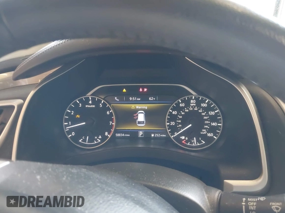 2017 Nissan Murano SL с VIN 5N1AZ2MHXHN187134, выставлен на аукционе IAAI как лот 42161412 с пробегом 58 834 миль миль и . История ставок и продаж доступна на DreamBid. Изображение 7.
