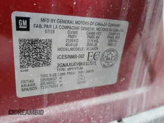2019 Chevrolet Equinox LT with VIN 2GNAXUEV8K6117371, listed as a Copart auction lot 47997095 with 183,808 mi miles and Salvage Title. Bid and sale history available at DreamBid. Image 14.