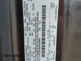 2018 Ford F-150 XL z VIN 1FTFX1EG9JFE34899, wystawiony jako Copart lot #60716205 z przebiegiem 71 187 mil mil oraz Szkoda całkowita • Salvage title. Historia ofert i sprzedaży dostępna na DreamBid. Obrazek 12.
