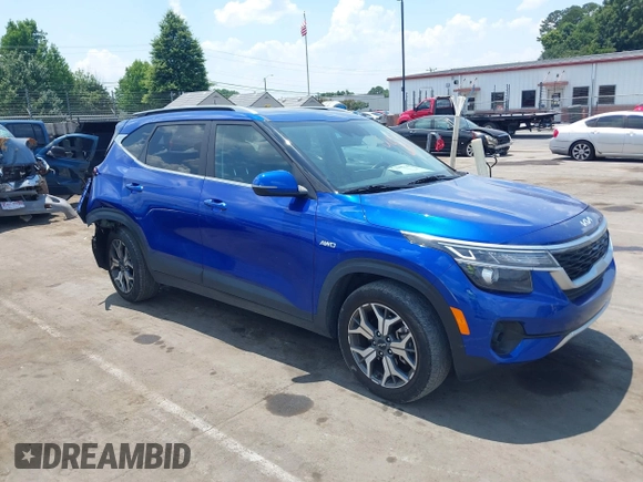 2022 Kia Seltos EX z VIN KNDERCAA8N7289826, wystawiony jako IAAI lot #39743322 z przebiegiem 34 187 mil mil oraz . Historia ofert i sprzedaży dostępna na DreamBid. Obrazek 1.