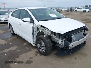 2019 Hyundai Ioniq Blue with VIN KMHC65LC9KU122779, listed as a IAAI auction lot 41722347 with 75,644 mi miles and . Bid and sale history available at DreamBid. Image 1.