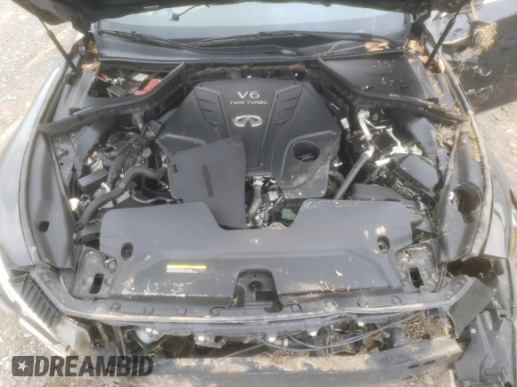 2020 Infiniti Q50 Red Sport 400 with VIN JN1FV7AP6LM630007, listed as a Copart auction lot 52964315 with Not provided miles and Salvage title. Bid and sale history available at DreamBid. Image 12.