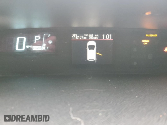 2014 Toyota Prius One with VIN JTDKDTB37E1566907, listed as a Copart auction lot 53697695 with 118,125 mi miles and Salvage Title. Bid and sale history available at DreamBid. Image 9.