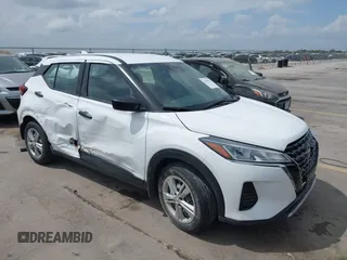 2024 Nissan Kicks S with VIN 3N1CP5BV0RL489288, listed as a IAAI auction lot 41799951 with 13,193 mi miles and . Bid and sale history available at carsss.com. Image 1.