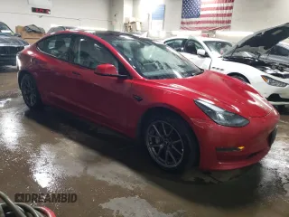 2022 Tesla Model 3 with VIN 5YJ3E1EA8NF289661, listed as a Copart auction lot 52350675 with 153,797 mi miles and Salvage Title. Bid and sale history available at DreamBid. Image 4.