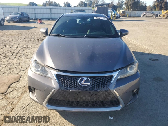 2015 Lexus CT 200h with VIN JTHKD5BH8F2243838, listed as a Copart auction lot 49727745 with 107,813 mi miles and Salvage title. Bid and sale history available at DreamBid. Image 5.