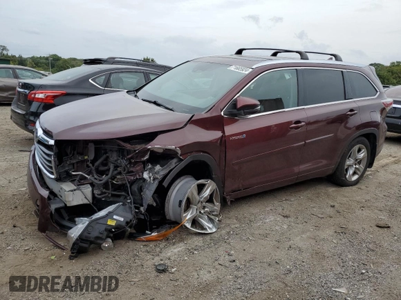 2015 Toyota Highlander Hybrid Limited with VIN 5TDDCRFH0FS009944, listed as a Copart auction lot 71665924 with 151,013 mi miles and Salvage Title. Bid and sale history available at carsss.com. Image 1.