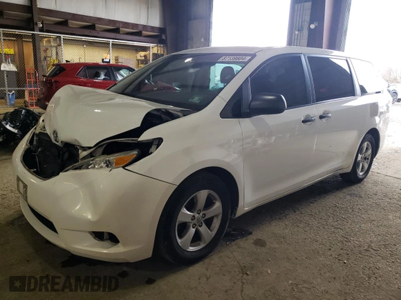 2014 Toyota Sienna L with VIN 5TDZK3DCXES441002, listed as a Copart auction lot 87139804 with 229,943 mi miles and Salvage Title. Bid and sale history available at carsss.com. Image 1.