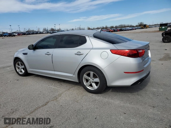 2014 Kia Optima LX with VIN 5XXGM4A74EG257643, listed as a Copart auction lot 50089235 with 0 mi miles and Salvage Title. Bid and sale history available at carsss.com. Image 2.