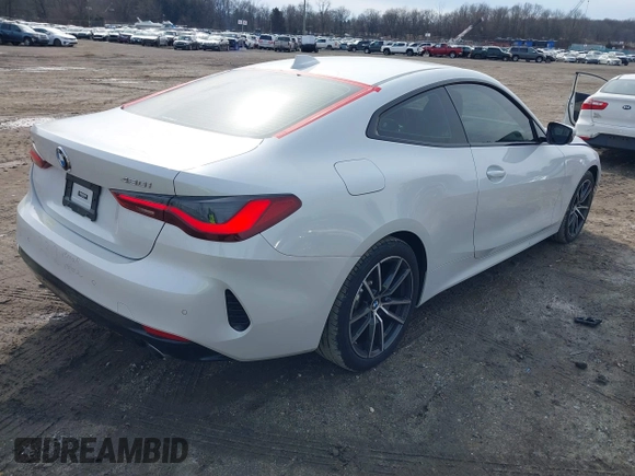 2022 BMW 4 Series 430i xDrive with VIN WBA73AP09NCJ28175, listed as a IAAI auction lot 41486064 with 27,312 mi miles and . Bid and sale history available at DreamBid. Image 4.