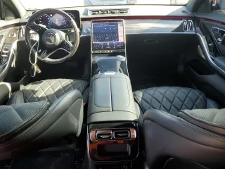 2023 Mercedes-Benz S-Class S 580 with VIN W1K6G7GB2PA169565, listed as a Copart auction lot 85590864 with 19,951 mi miles and Salvage Title. Bid and sale history available at carsss.com. Image 8.