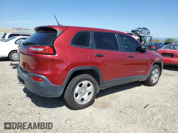 2017 Jeep Cherokee Sport with VIN 1C4PJLAB9HW503404, listed as a Copart auction lot 53154415 with 100,329 mi miles and Salvage title. Bid and sale history available at DreamBid. Image 3.