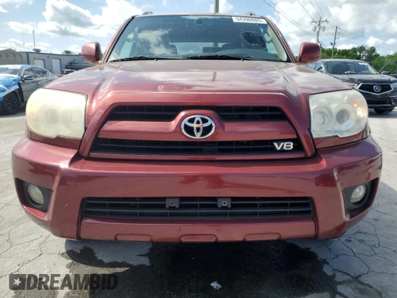 2006 Toyota 4Runner Limited with VIN JTEBT17R768029799, listed as a Copart auction lot 54390885 with 253,460 mi miles and Clean Title. Bid and sale history available at DreamBid. Image 5.