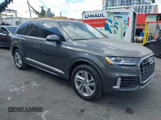 2020 Audi Q7 Premium with VIN WA1AXAF72LD011535, listed as a IAAI auction lot 41554635 with 48,970 mi miles. Bid and sale history available at carsss.com. Image 1.