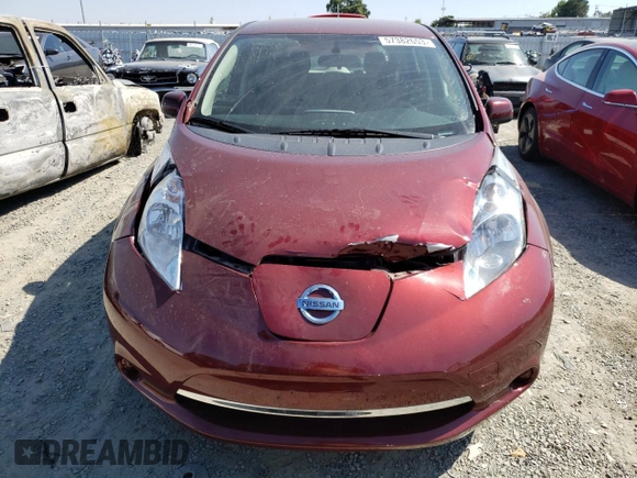 2017 Nissan LEAF SL with VIN 1N4BZ0CPXHC307411, listed as a Copart auction lot 57382653 with 48,872 mi miles. Bid and sale history available at carsss.com. Image 5.