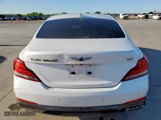 2020 Genesis G70 2.0T with VIN KMTG34LA1LU063284, listed as a Copart auction lot 53615495 with 136,230 mi miles and Clean Title. Bid and sale history available at carsss.com. Image 6.