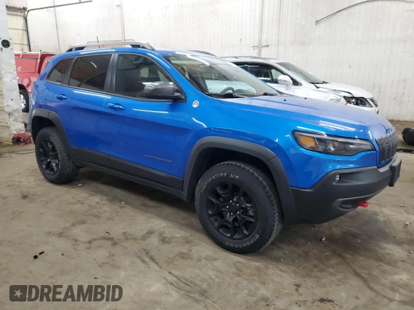 2019 Jeep Cherokee Trailhawk with VIN 1C4PJMBX4KD478219, listed as a Copart auction lot 60919595 with 42,726 mi miles and Salvage title. Bid and sale history available at DreamBid. Image 4.