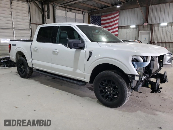 2024 Ford F-150 XLT with VIN 1FTFW3L57RKD55363, listed as a Copart auction lot 49289765 with 23,047 mi miles and Salvage Title. Bid and sale history available at carsss.com. Image 4.