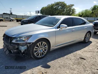 2014 Lexus LS 460 L with VIN JTHGL5EF6E5053021, listed as a Copart auction lot 53910455 with 187,907 mi miles and Salvage title. Bid and sale history available at DreamBid. Image 1.