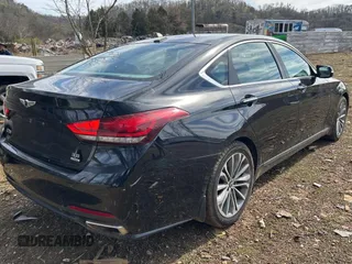 2017 Genesis G80 3.8L with VIN KMHGN4JEXHU192707, listed as a Copart auction lot 51038255 with 96,720 mi miles and Salvage title. Bid and sale history available at DreamBid. Image 4.