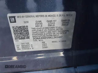 2019 Chevrolet Equinox LT z VIN 3GNAXKEVXKL243487, wystawiony jako IAAI lot #41217077 z przebiegiem 62 119 mil mil oraz . Historia ofert i sprzedaży dostępna na DreamBid. Obrazek 9.