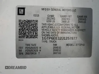 2018 GMC Canyon 4WD Denali with VIN 1GTP6EE12J1257877, listed as a Copart auction lot 49248715 with 59,602 mi miles and Salvage Title. Bid and sale history available at carsss.com. Image 12.
