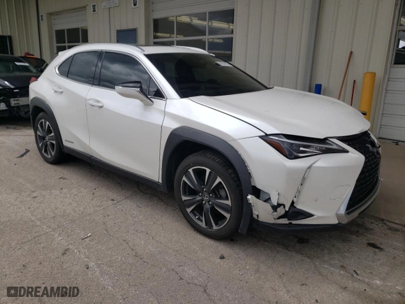 2020 Lexus UX with VIN JTHP9JBH9L2032384, listed as a Copart auction lot 50824393 with 43,709 mi miles. Bid and sale history available at carsss.com. Image 4.