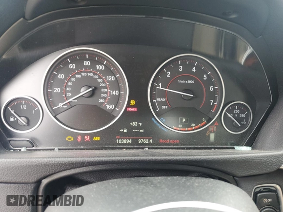 2017 BMW 3 Series 330i xDrive with VIN WBA8K3C54HK678592, listed as a Copart auction lot 66294144 with 103,894 mi miles and Salvage Title. Bid and sale history available at carsss.com. Image 9.
