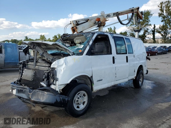 2005 Chevrolet Express Cargo z VIN 1GCHG35U151141642, wystawiony jako Copart lot #69855924 z przebiegiem 159 663 mil mil oraz Szkoda całkowita • Salvage title. Historia ofert i sprzedaży dostępna na DreamBid. Obrazek 2.