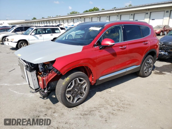 2023 Hyundai Santa Fe Hybrid SEL Premium with VIN 5NMS3DA13PH001846, listed as a Copart auction lot 67312624 with 21,196 mi miles and Salvage Title. Bid and sale history available at carsss.com. Image 1.