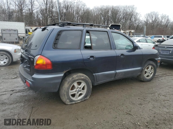 2004 Hyundai Santa Fe GLS with VIN KM8SC13E74U842843, listed as a Copart auction lot 84851334 with 0 mi miles and Salvage Title. Bid and sale history available at carsss.com. Image 3.