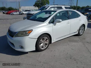 2011 Lexus HS 250h with VIN JTHBB1BA2B2045655, listed as a IAAI auction lot 42021780 with 279,594 mi miles. Bid and sale history available at carsss.com. Image 2.