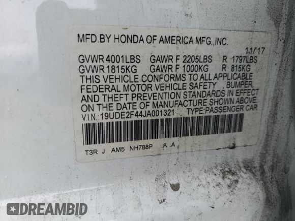 2018 Acura ILX Special Edition with VIN 19UDE2F44JA001321, listed as a Copart auction lot 48945095 with 94,082 mi miles and Salvage Title. Bid and sale history available at carsss.com. Image 14.