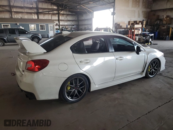 2018 Subaru WRX STI Launch with VIN JF1VA2W64J9811734, listed as a Copart auction lot 63633825 with 52,767 mi miles and Salvage title. Bid and sale history available at DreamBid. Image 3.