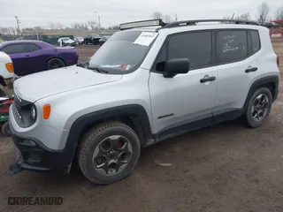 2017 Jeep Renegade Sport with VIN ZACCJAAH3HPF05721, listed as a IAAI auction lot 41483463 with 86,414 mi miles. Bid and sale history available at carsss.com. Image 17.