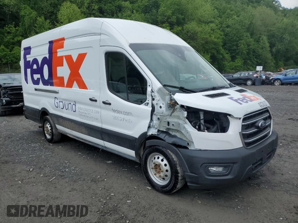 2020 Ford Transit Cargo with VIN 1FTBW3U88LKB34059, listed as a Copart auction lot 57055695 with 77,813 mi miles and Clean title. Bid and sale history available at DreamBid. Image 4.