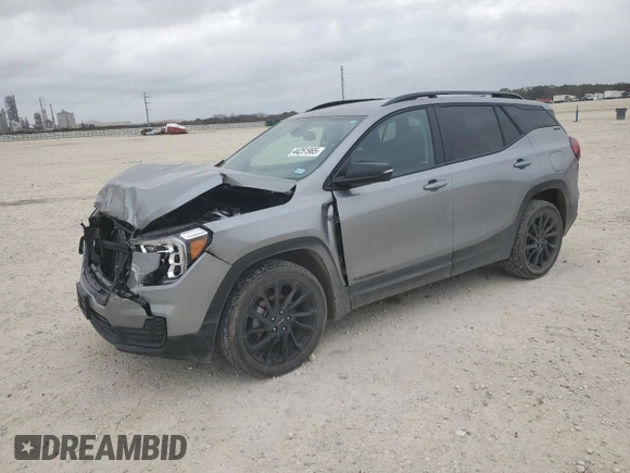 2023 GMC Terrain SLE with VIN 3GKALMEGXPL271982, listed as a Copart auction lot 44251965 with 26,103 mi miles and Salvage Title. Bid and sale history available at carsss.com. Image 1.