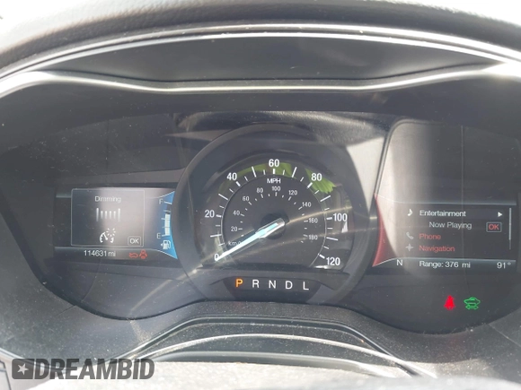 2019 Ford Fusion Titanium z VIN 3FA6P0RU0KR260239, wystawiony jako IAAI lot #42436643 z przebiegiem 114 631 mil mil oraz . Historia ofert i sprzedaży dostępna na DreamBid. Obrazek 7.