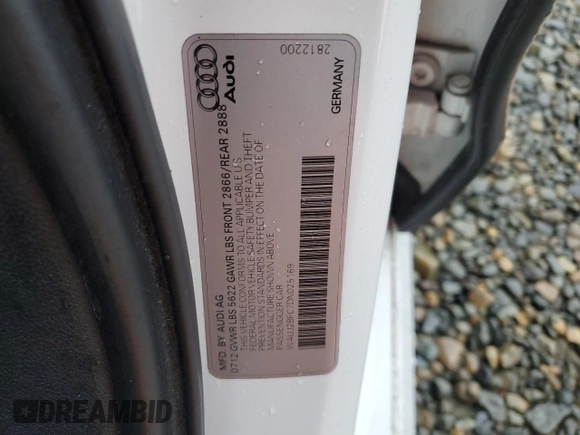 2013 Audi S6 Prestige with VIN WAUJ2BFC7DN025169, listed as a Copart auction lot 43201975 with 112,821 mi miles and Salvage Title. Bid and sale history available at carsss.com. Image 13.
