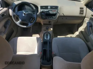 2001 Honda Civic LX with VIN 2HGES16501H606650, listed as a Copart auction lot 52537465 with 199,341 mi miles and Salvage Title. Bid and sale history available at carsss.com. Image 8.