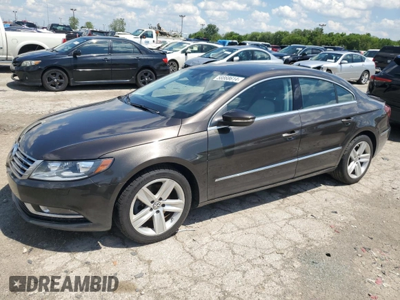 2013 Volkswagen CC R-Line with VIN WVWBP7AN8DE570229, listed as a Copart auction lot 58868614 with 92,166 mi miles and Salvage Title. Bid and sale history available at carsss.com. Image 1.
