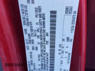 2017 Ford Escape Titanium with VIN 1FMCU0JD7HUD41107, listed as a Copart auction lot 85657084 with 197,982 mi miles and Salvage Title. Bid and sale history available at DreamBid. Image 13.