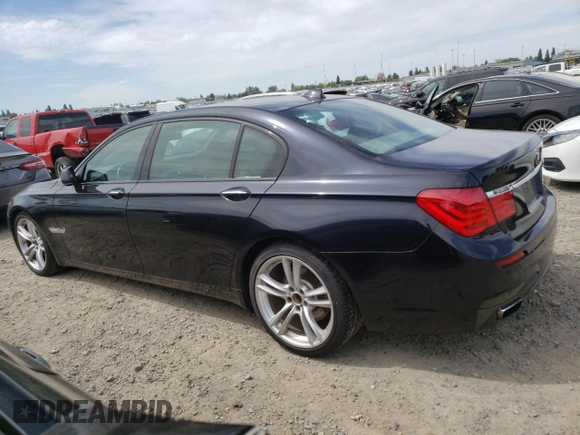 2012 BMW 7 Series 740Li with VIN WBAKB4C5XCC576227, listed as a Copart auction lot 52946135 with 154,611 mi miles and Salvage Title. Bid and sale history available at carsss.com. Image 2.