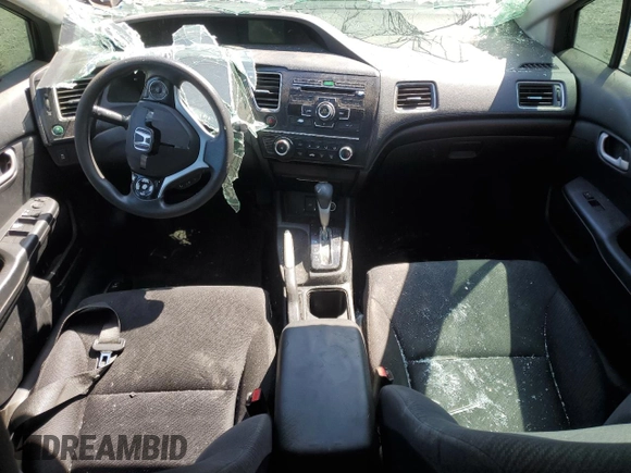 2013 Honda Civic LX with VIN 2HGFB2F50DH595485, listed as a Copart auction lot 52156955 with Not Provided miles and Salvage Title. Bid and sale history available at DreamBid. Image 8.