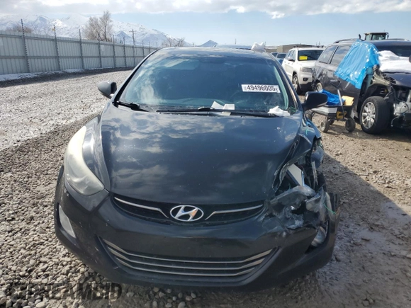 2013 Hyundai Elantra GLS with VIN 5NPDH4AE5DH335890, listed as a Copart auction lot 49496005 with 179,897 mi miles and Salvage title. Bid and sale history available at DreamBid. Image 5.