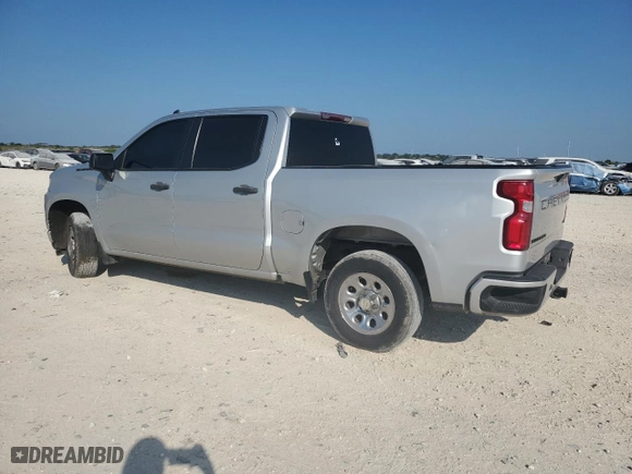 2021 Chevrolet Silverado 1500 Custom with VIN 1GCPWBEH8MZ161608, listed as a Copart auction lot 66520734 with 97,110 mi miles and Salvage Title. Bid and sale history available at carsss.com. Image 2.