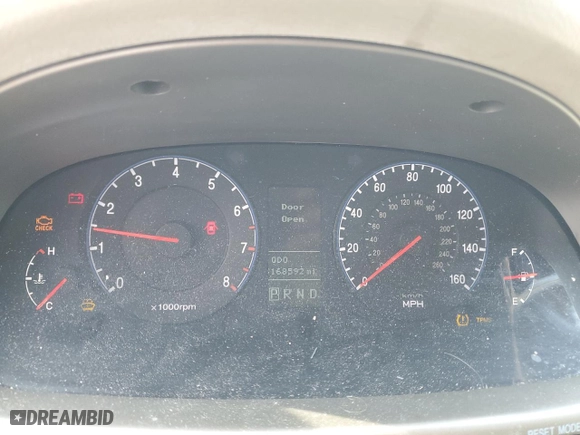 2009 Hyundai Azera GLS with VIN KMHFC46D19A358682, listed as a Copart auction lot 65164534 with 168,592 mi miles and Salvage Title. Bid and sale history available at carsss.com. Image 9.