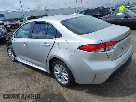 2025 Toyota Corolla LE with VIN 5YFB4MDE2SP244963, listed as a IAAI auction lot 42018744 with 5,459 mi miles. Bid and sale history available at carsss.com. Image 3.