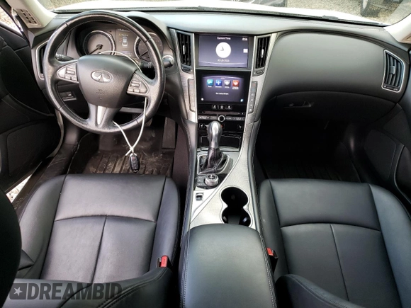 2015 Infiniti Q50 with VIN JN1BV7ARXFM423317, listed as a Copart auction lot 50971755 with 94,930 mi miles and Salvage Title. Bid and sale history available at carsss.com. Image 8.